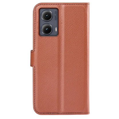 For Motorola Edge (2024) 5G Wallet Case Litchi Texture Leather Phone Cover