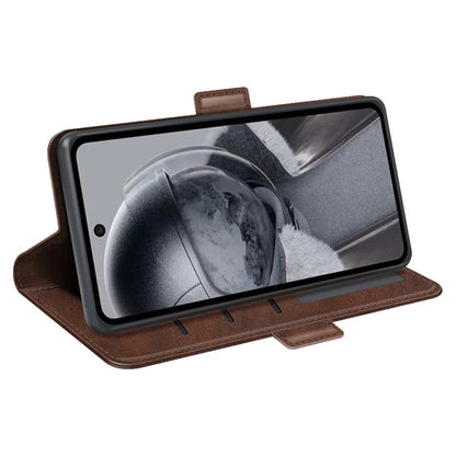 For HMD Pulse / Pulse+ / Pulse Pro Wallet Case Calf Texture Leather Stand Phone Cover