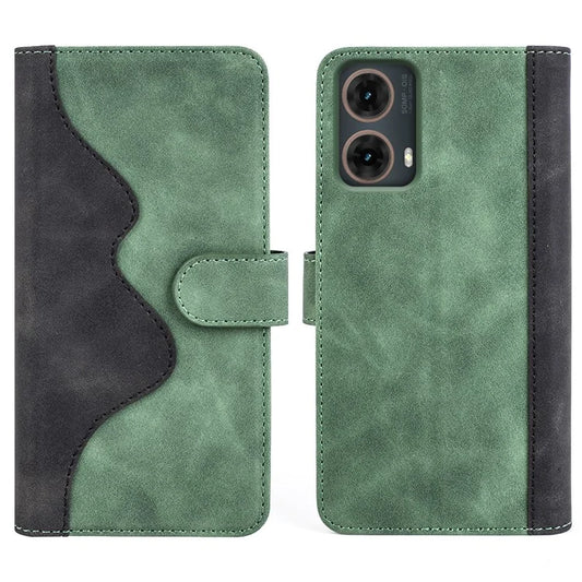 For Motorola Moto G85 5G / S50 Neo 5G Phone Case Leather Flip Folio Wallet Cover Splicing Color