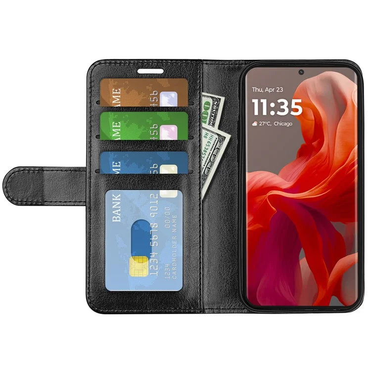 For Motorola Moto G85 5G / S50 Neo 5G Stand Case Crazy Horse Texture Leather Wallet Phone Cover