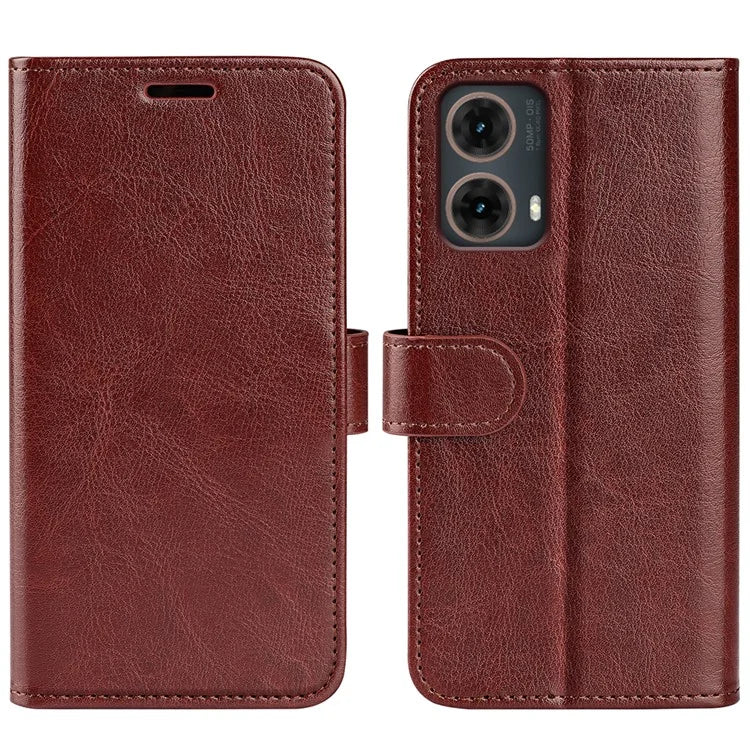 For Motorola Moto G85 5G / S50 Neo 5G Stand Case Crazy Horse Texture Leather Wallet Phone Cover