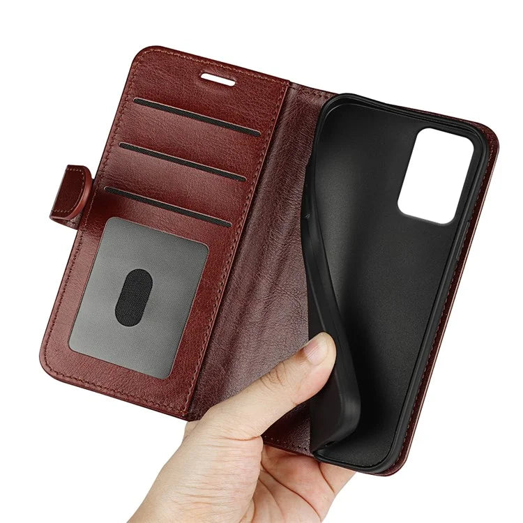 For Motorola Moto G85 5G / S50 Neo 5G Stand Case Crazy Horse Texture Leather Wallet Phone Cover