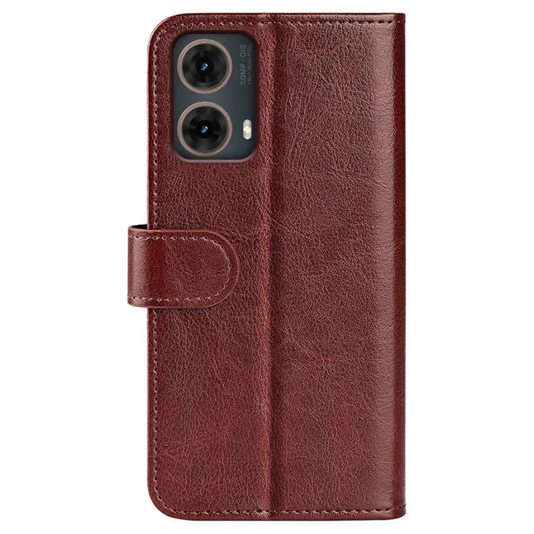 For Motorola Moto G85 5G / S50 Neo 5G Stand Case Crazy Horse Texture Leather Wallet Phone Cover