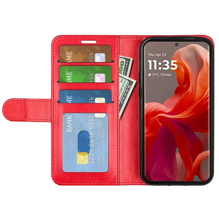For Motorola Moto G85 5G / S50 Neo 5G Stand Case Crazy Horse Texture Leather Wallet Phone Cover
