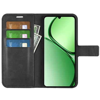 For Realme C63 4G Stand Case Calf Texture Scratch-Proof Leather Phone Cover
