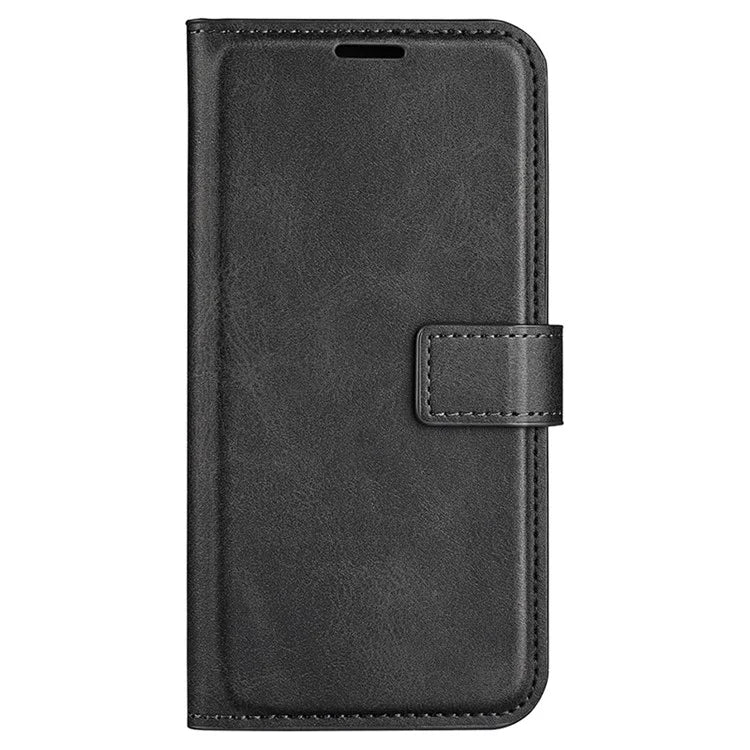 For Realme C63 4G Stand Case Calf Texture Scratch-Proof Leather Phone Cover