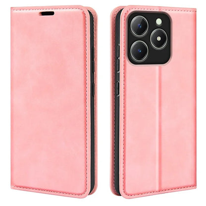 For Realme C63 4G Protective Case Skin-Touch Leather Wallet Phone Cover