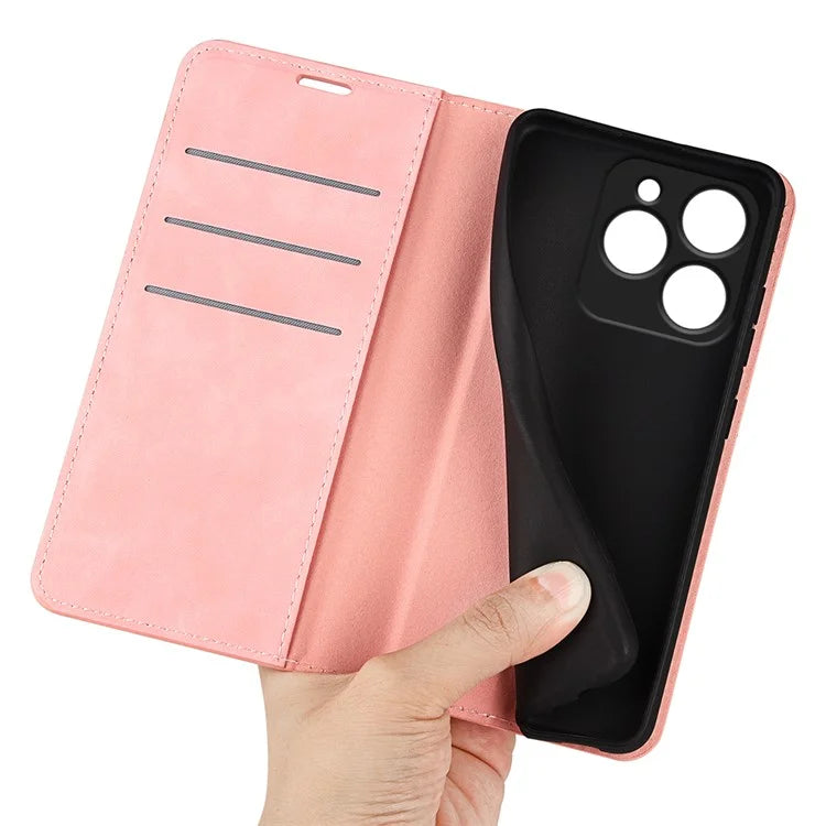 For Realme C63 4G Protective Case Skin-Touch Leather Wallet Phone Cover