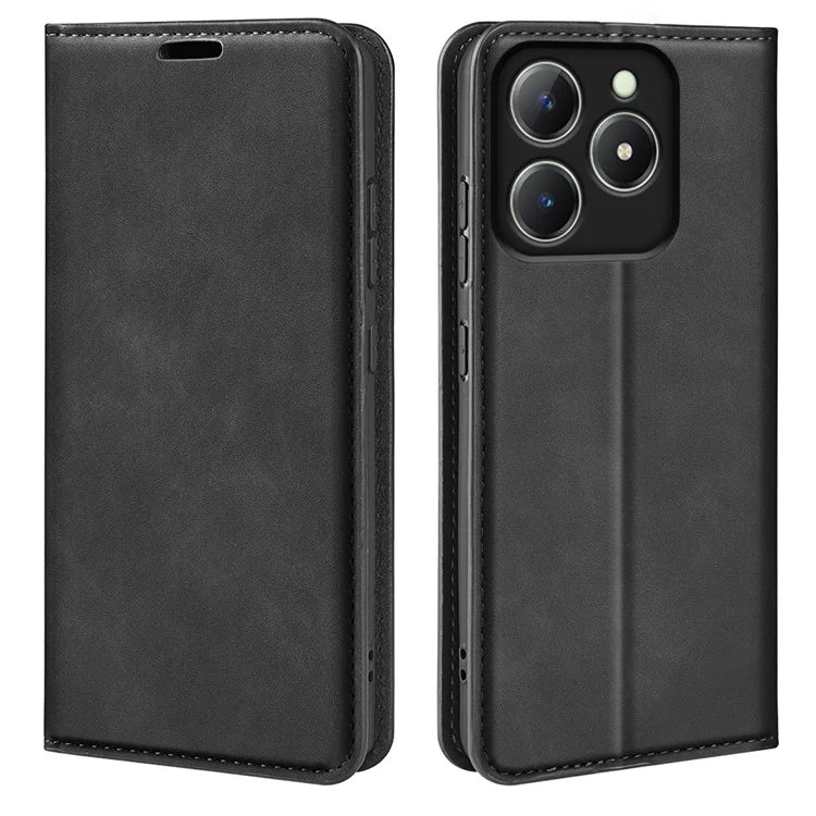 For Realme C63 4G Protective Case Skin-Touch Leather Wallet Phone Cover