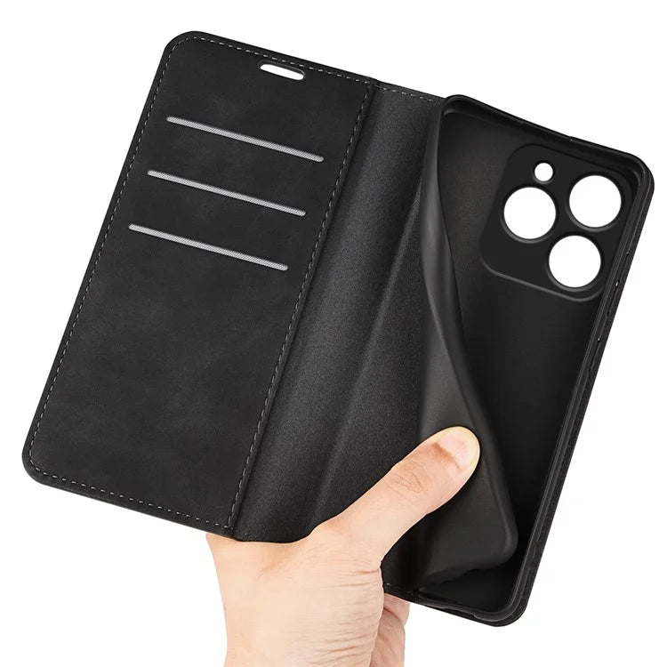 For Realme C63 4G Protective Case Skin-Touch Leather Wallet Phone Cover