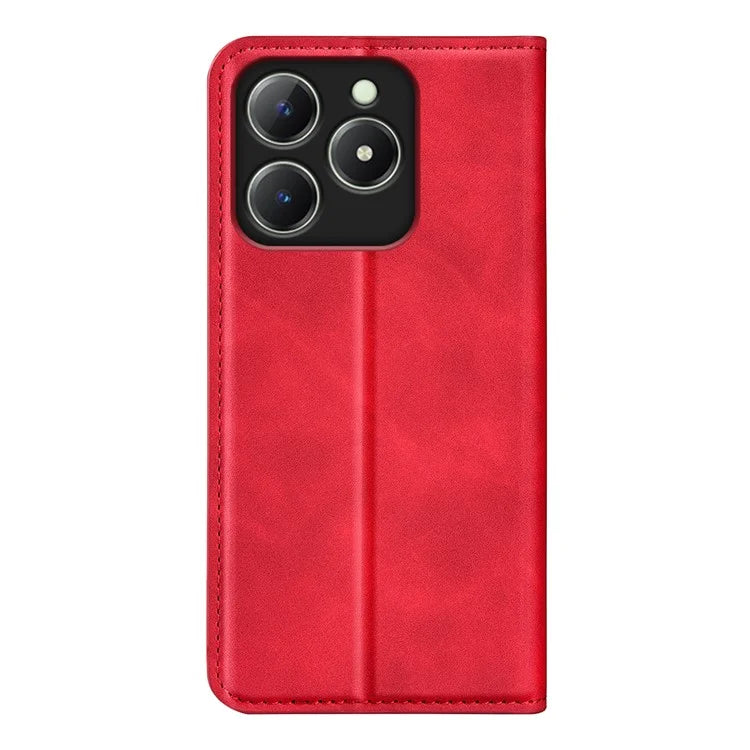 For Realme C63 4G Protective Case Skin-Touch Leather Wallet Phone Cover