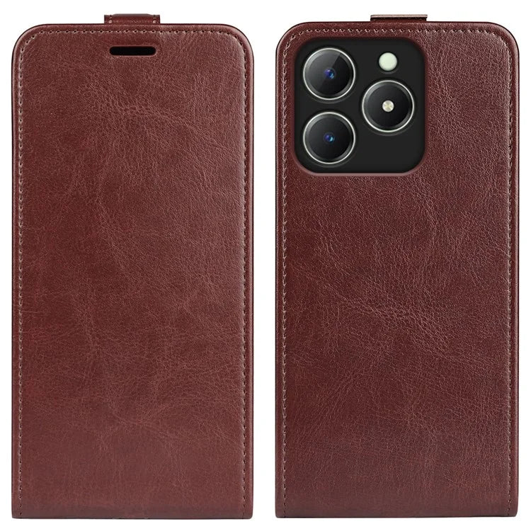 For Realme C63 4G Shockproof Case Vertical Flip Card Slots Leather Phone Cover