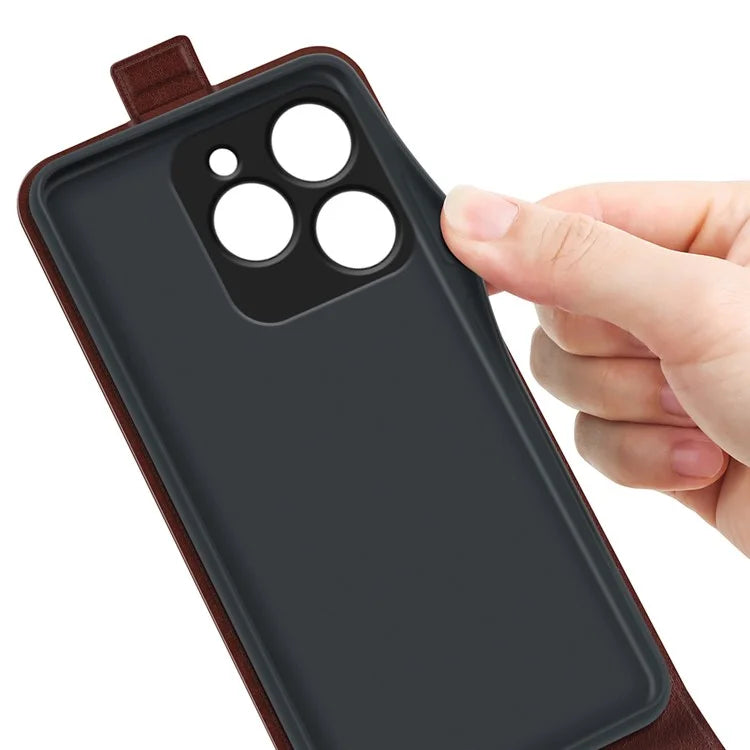 For Realme C63 4G Shockproof Case Vertical Flip Card Slots Leather Phone Cover