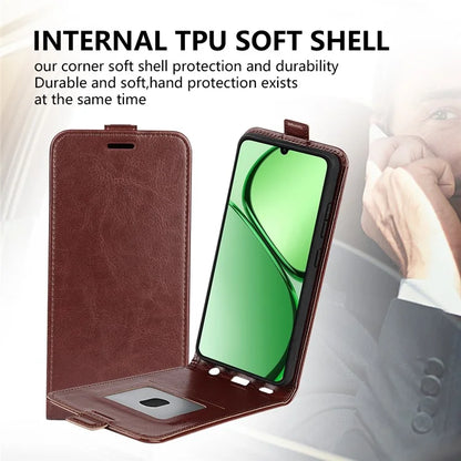 For Realme C63 4G Shockproof Case Vertical Flip Card Slots Leather Phone Cover