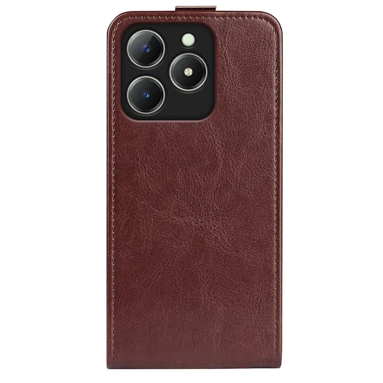 For Realme C63 4G Shockproof Case Vertical Flip Card Slots Leather Phone Cover