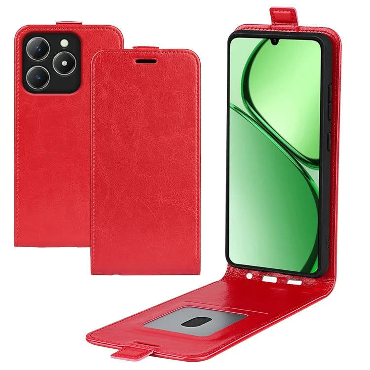 For Realme C63 4G Shockproof Case Vertical Flip Card Slots Leather Phone Cover