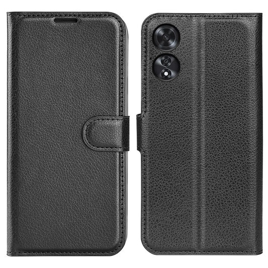 For Oppo A60 4G Case Anti-Drop Litchi Texture Leather Wallet Phone Cover