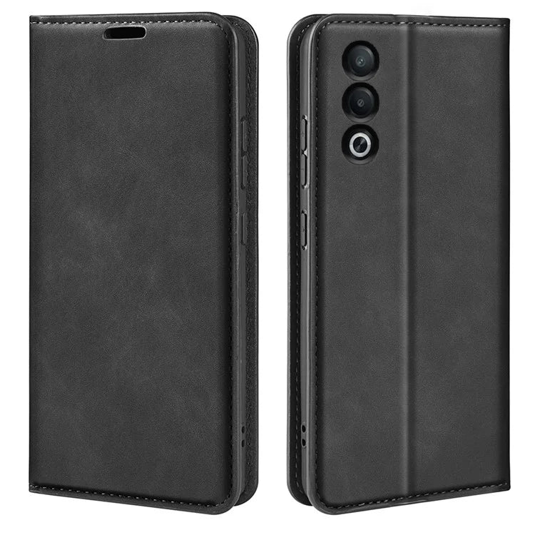 For Oppo A3 Pro (Global) 5G / A3 Pro (India) 5G / K12x 5G (India) / A80 5G Case Drop-Proof Skin-Touch Leather Wallet Phone Cover