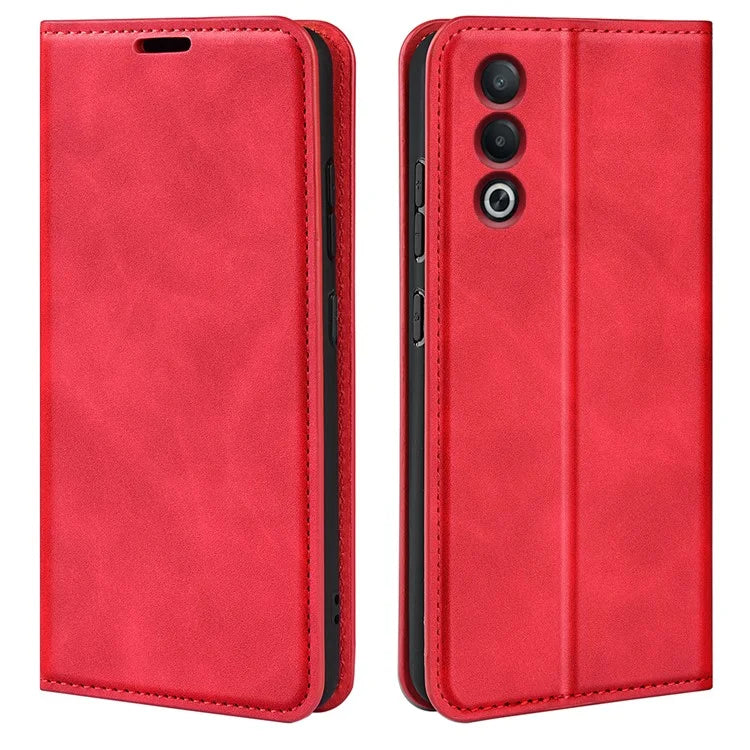 For Oppo A3 Pro (Global) 5G / A3 Pro (India) 5G / K12x 5G (India) / A80 5G Case Drop-Proof Skin-Touch Leather Wallet Phone Cover