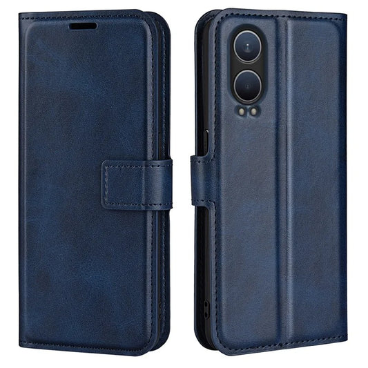 For OnePlus Nord CE4 Lite 5G / Oppo K12x 5G (China) Case Calf Texture Leather Stand Phone Cover