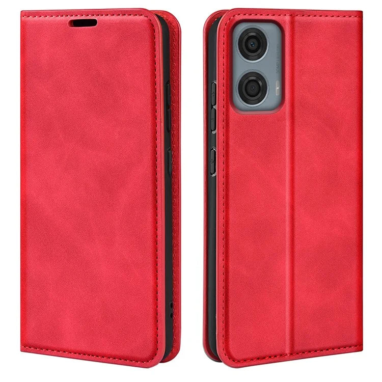 For Motorola Moto G24 Power Protective Case Skin-Touch Leather Wallet Phone Cover
