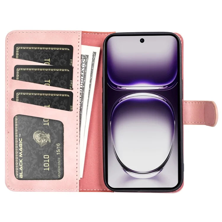 For Oppo Reno12 Pro 5G (Global) Wallet Phone Case Splicing Color Leather Flip Cover
