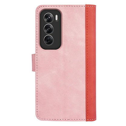For Oppo Reno12 Pro 5G (Global) Wallet Phone Case Splicing Color Leather Flip Cover