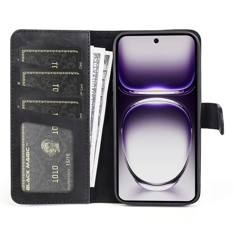 For Oppo Reno12 Pro 5G (Global) Wallet Phone Case Splicing Color Leather Flip Cover