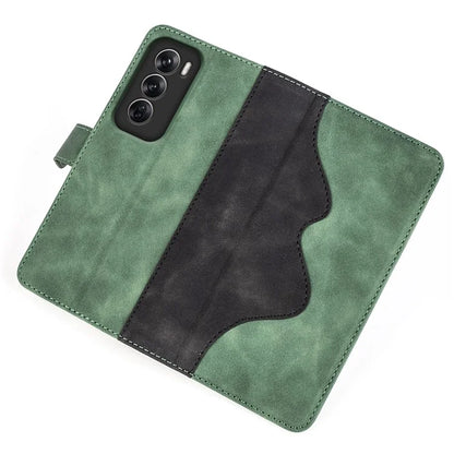 For Oppo Reno12 Pro 5G (Global) Wallet Phone Case Splicing Color Leather Flip Cover