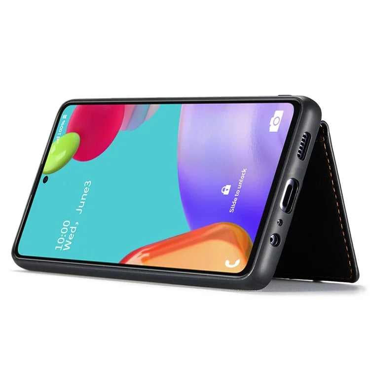JEEHOOD J01 For Samsung Galaxy A33 5G Case Magnetic Detachabl Leather Back Cover Card Holder Pocket