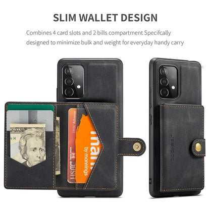 JEEHOOD J01 For Samsung Galaxy A33 5G Case Magnetic Detachabl Leather Back Cover Card Holder Pocket