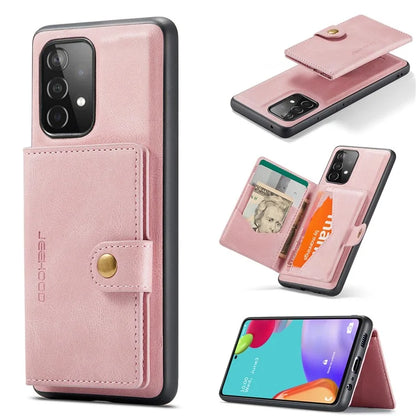 JEEHOOD J01 For Samsung Galaxy A33 5G Case Magnetic Detachabl Leather Back Cover Card Holder Pocket