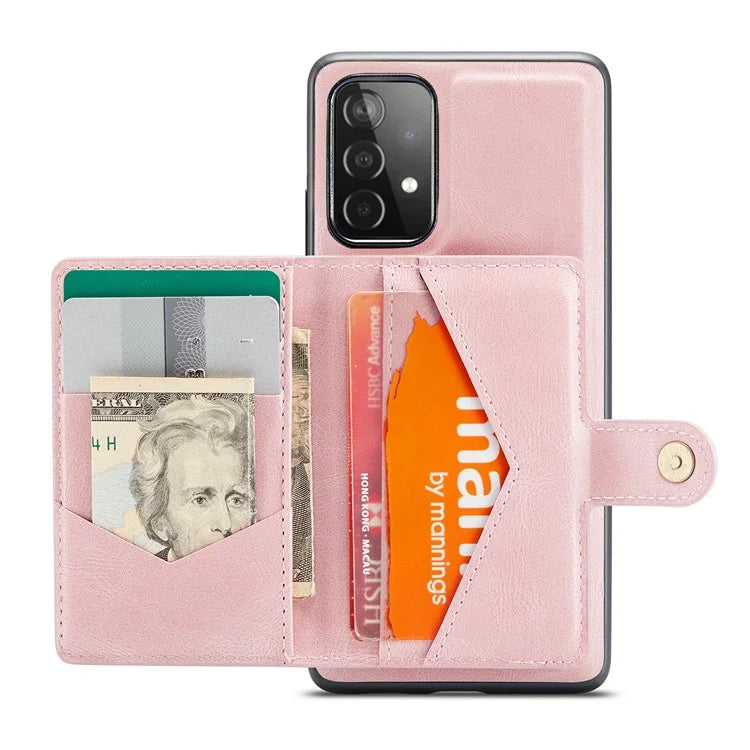 JEEHOOD J01 For Samsung Galaxy A33 5G Case Magnetic Detachabl Leather Back Cover Card Holder Pocket