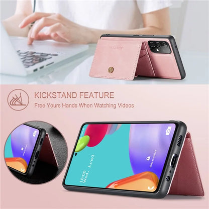 JEEHOOD J01 For Samsung Galaxy A33 5G Case Magnetic Detachabl Leather Back Cover Card Holder Pocket
