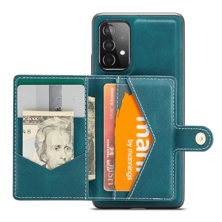 JEEHOOD J01 For Samsung Galaxy A33 5G Case Magnetic Detachabl Leather Back Cover Card Holder Pocket