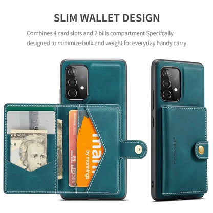JEEHOOD J01 For Samsung Galaxy A33 5G Case Magnetic Detachabl Leather Back Cover Card Holder Pocket