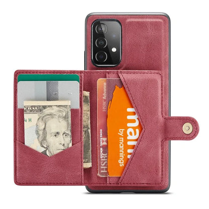JEEHOOD J01 For Samsung Galaxy A33 5G Case Magnetic Detachabl Leather Back Cover Card Holder Pocket