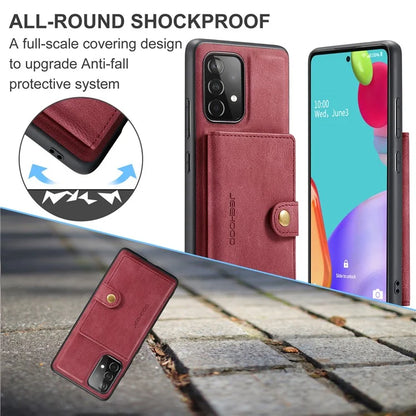 JEEHOOD J01 For Samsung Galaxy A33 5G Case Magnetic Detachabl Leather Back Cover Card Holder Pocket