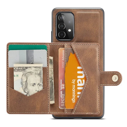 JEEHOOD J01 For Samsung Galaxy A33 5G Case Magnetic Detachabl Leather Back Cover Card Holder Pocket