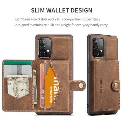 JEEHOOD J01 For Samsung Galaxy A33 5G Case Magnetic Detachabl Leather Back Cover Card Holder Pocket