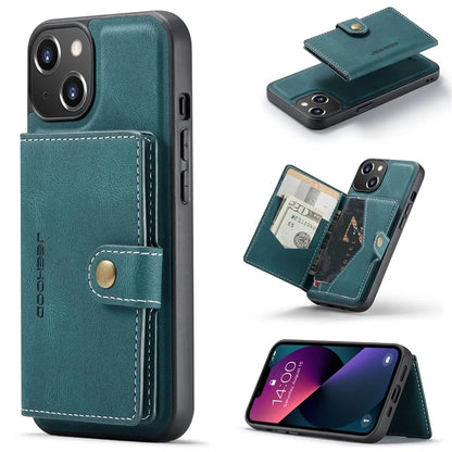 JEEHOOD J01 For iPhone 13 Case Detachable Card Holder Leather Back Cover Compatible with MagSafe