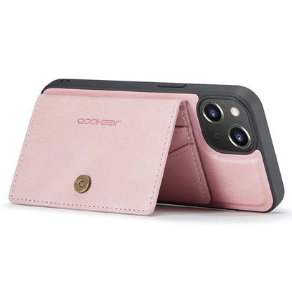 JEEHOOD J01 For iPhone 13 Case Detachable Card Holder Leather Back Cover Compatible with MagSafe