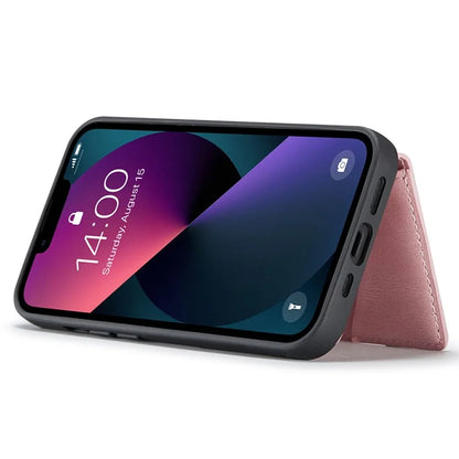 JEEHOOD J01 For iPhone 13 Case Detachable Card Holder Leather Back Cover Compatible with MagSafe