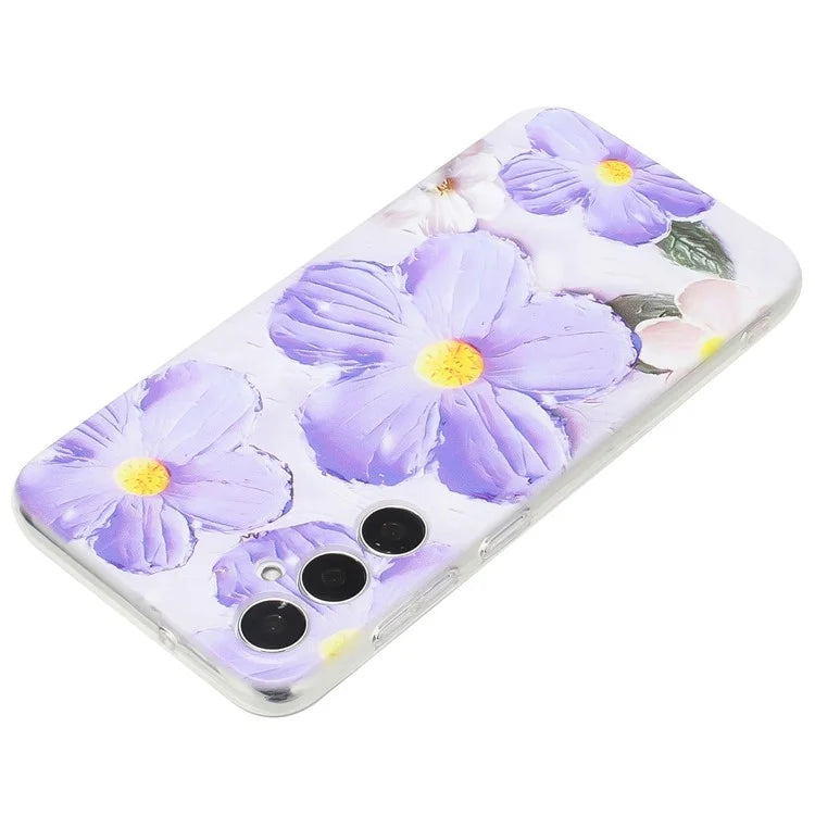 For Samsung Galaxy S24 FE Case Pattern Printing TPU Phone Cover Clear Edge