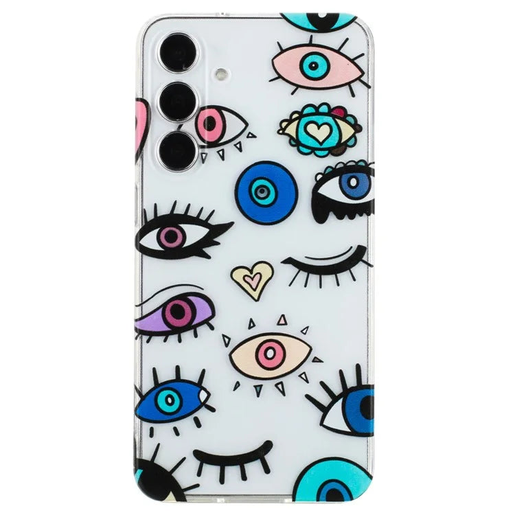 For Samsung Galaxy S24 FE Case Pattern Printing TPU Phone Cover Clear Edge