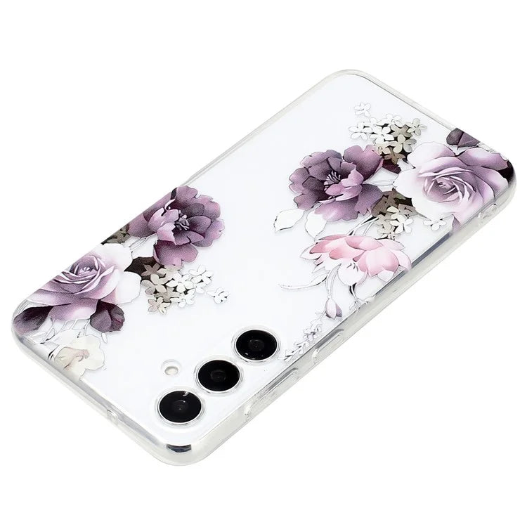 For Samsung Galaxy S24 FE Case Pattern Printing TPU Phone Cover Clear Edge