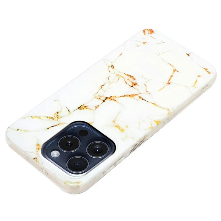 For iPhone 16 Pro Max TPU Case Marble Pattern Printing Mobile Phone Back Cover