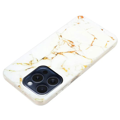 For iPhone 16 Pro Max TPU Case Marble Pattern Printing Mobile Phone Back Cover