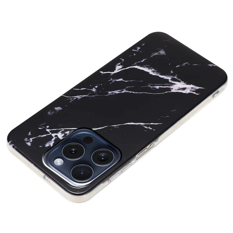 For iPhone 16 Pro Max TPU Case Marble Pattern Printing Mobile Phone Back Cover