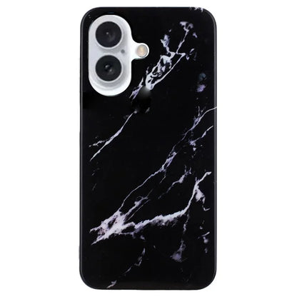 For iPhone 16 Plus Case Marble Pattern Anti-Scratch TPU Soft Phone Cover